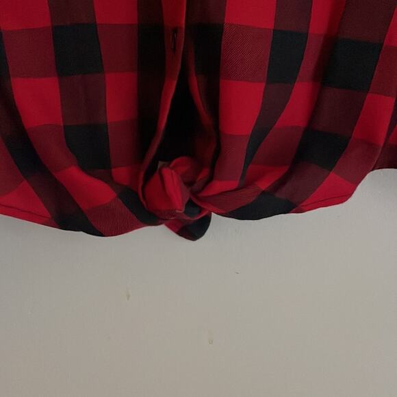 Madewell Flannel Tie-Front Shirt in Buffalo Check - Picture 8 of 13